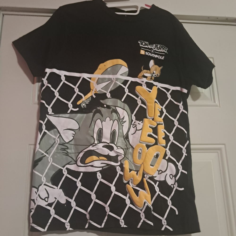 South Pole Black and Yellow Cartoon T-Shirt